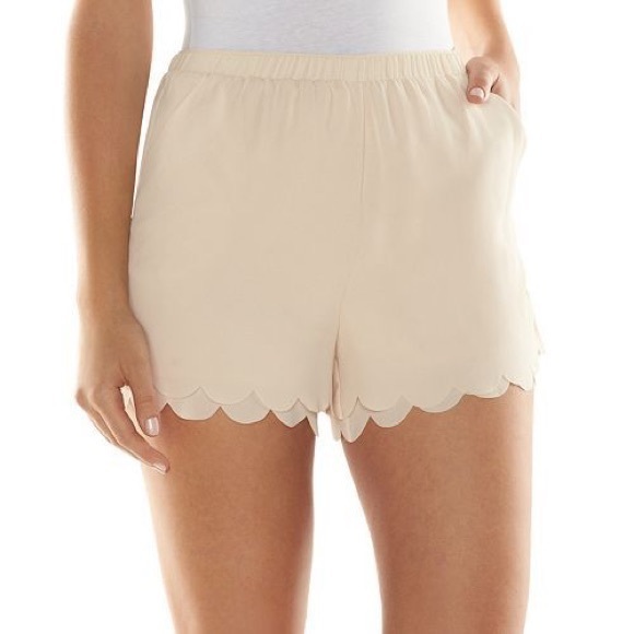 LC Lauren Conrad Pants - Scalloped Flowy Shorts
